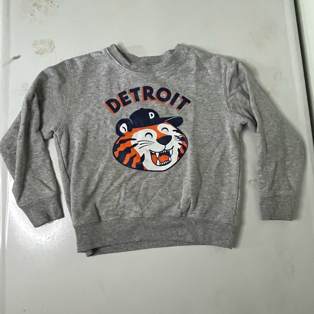 Rabbit Skins Gray Detroit Tiger Kids Sweatshirt